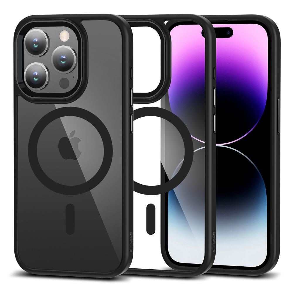 Tech-Protect MagMat MagSafe iPhone 15 Pro -kotelo - Kirkas musta