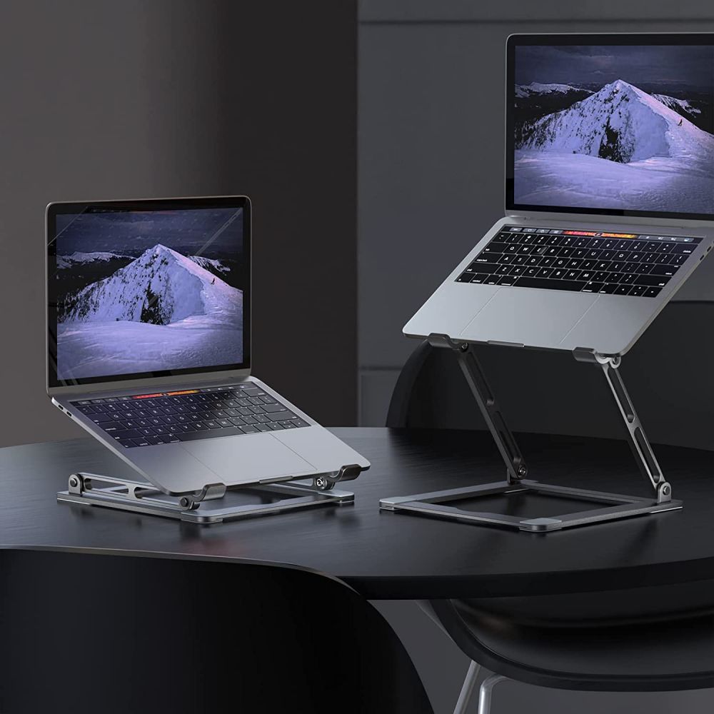 Tech-Protect ULS400 universaali kokoontaitettava jalusta 17" kannettaville - harmaa