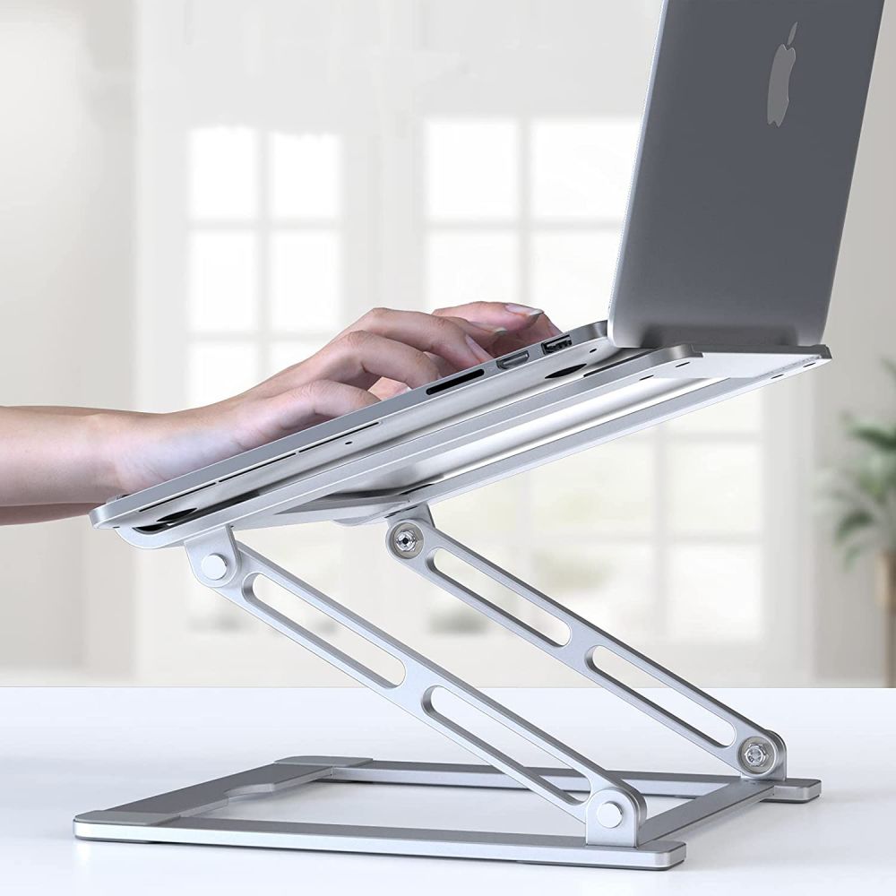 Tech-Protect ULS400 universaali kokoontaitettava jalusta 17" kannettaville - harmaa