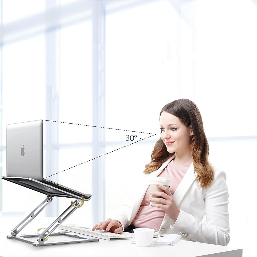 Tech-Protect ULS400 universaali kokoontaitettava jalusta 17" kannettaville - harmaa