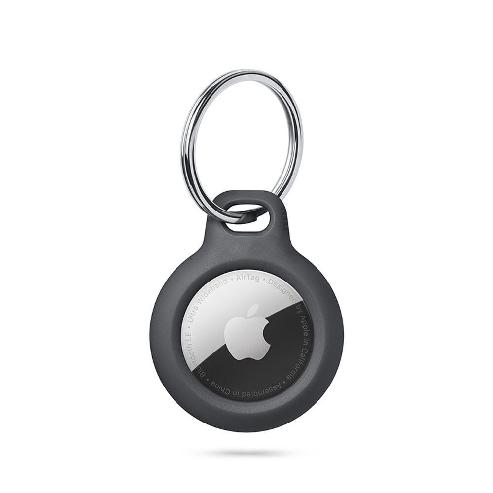 Tech-Protect Rough Case for Apple AirTag with Ring - musta