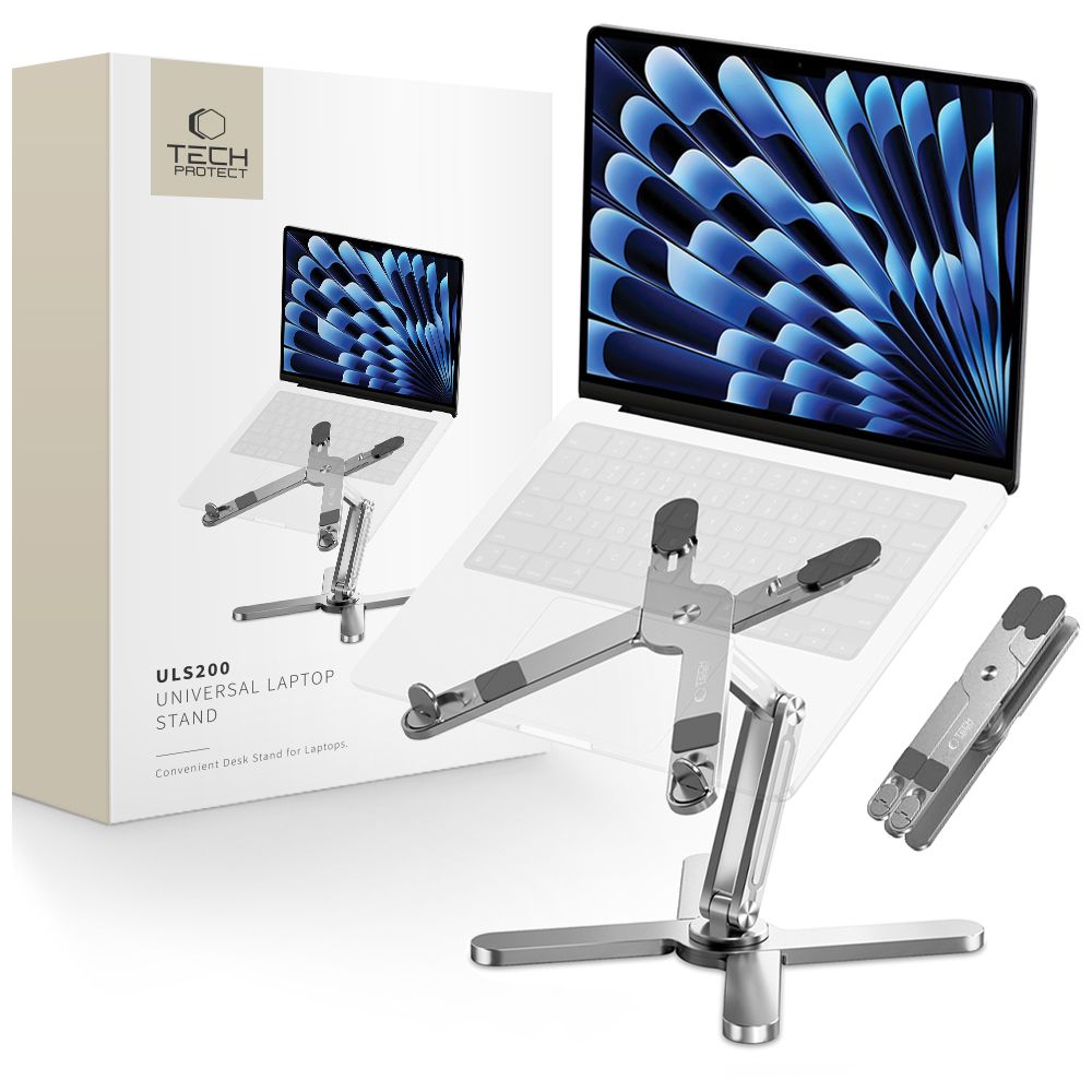 Tech-Protect ULS200 yleisteline jopa 16" kannettaville tietokoneille - hopea