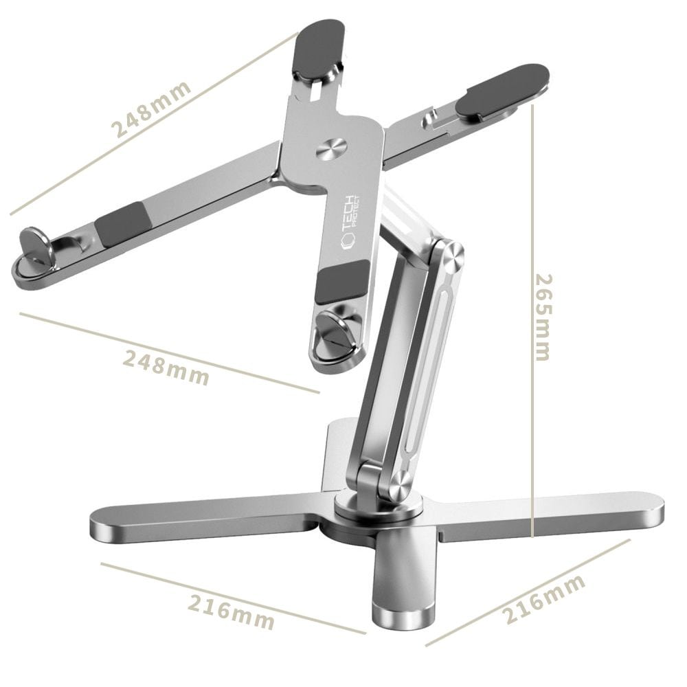 Tech-Protect ULS200 yleisteline jopa 16" kannettaville tietokoneille - hopea