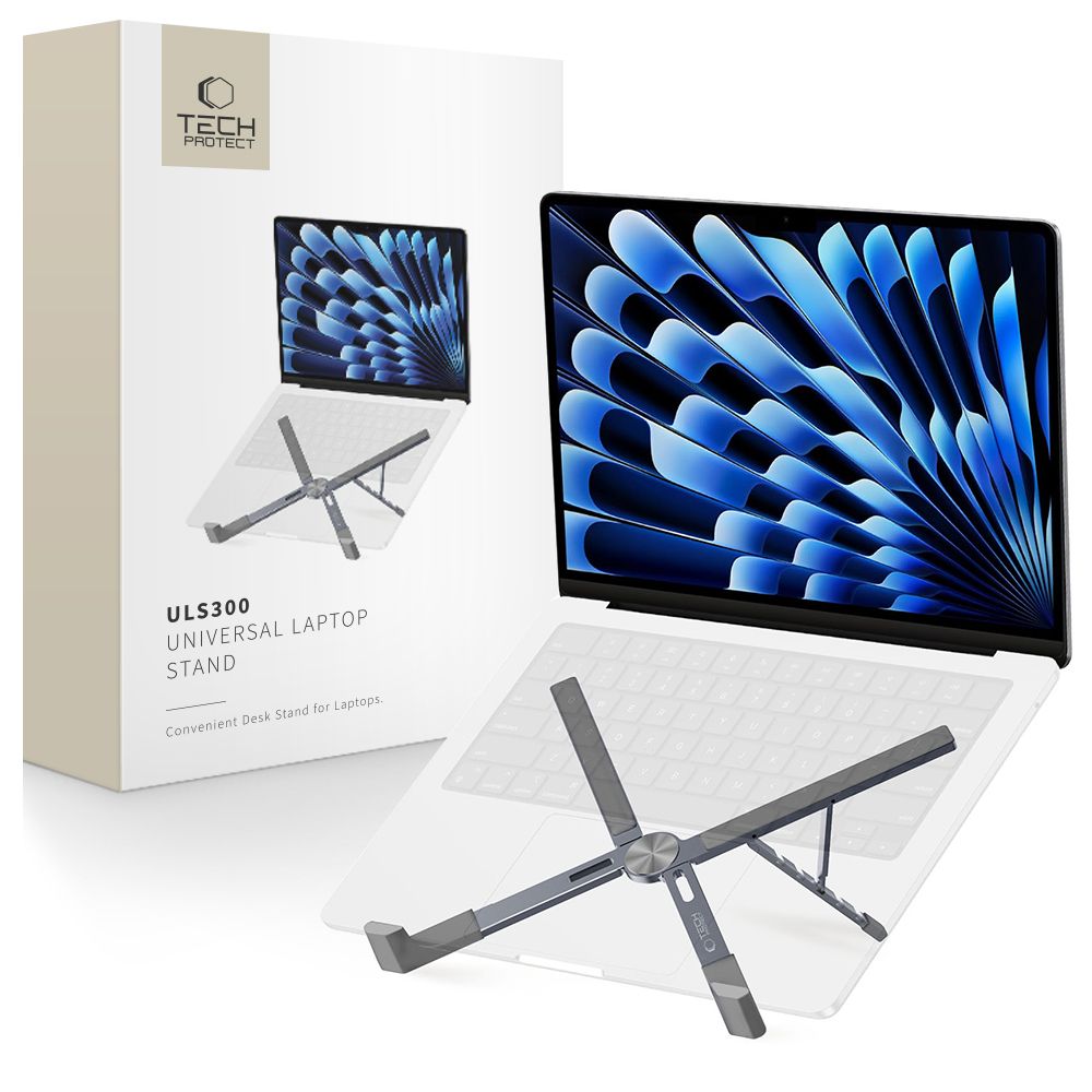 Tech-Protect ULS300 kannettavan tietokoneen jalusta - harmaa