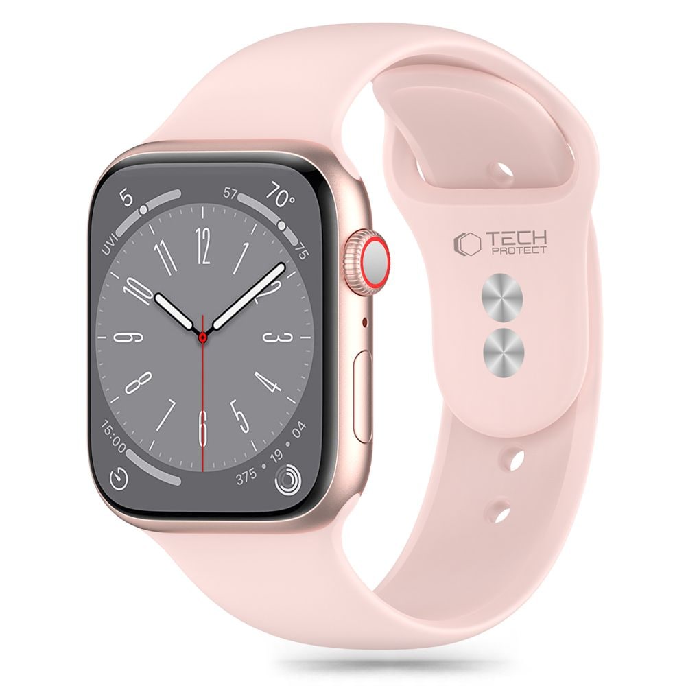 Tech-Protect silikonihihna Apple Watch 4/5/6/7/8/9/SE (38/40/41 mm) - vaaleanpunainen