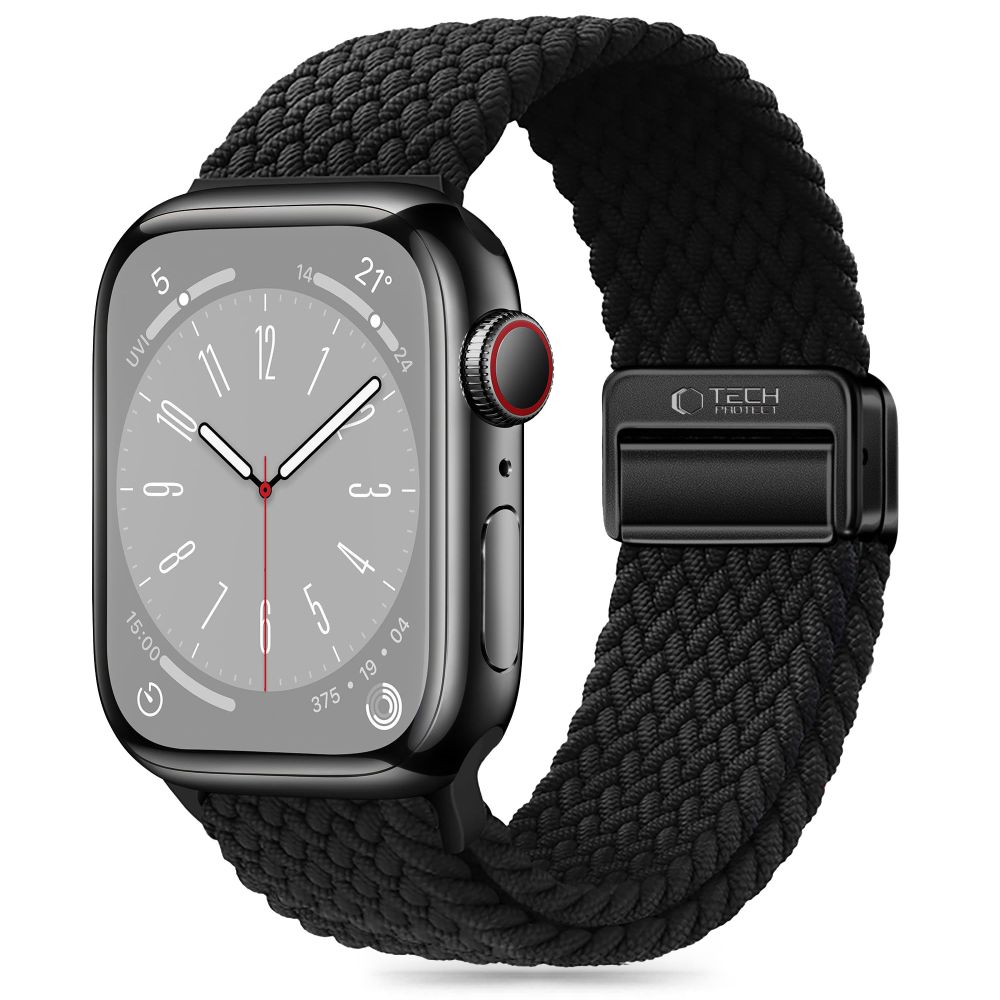 Tech-Protect Nylonmag Strap for Apple Watch 4/5/6/7/8/9/SE/Ultra 1/2 (42/44/45/49 MM) - Black