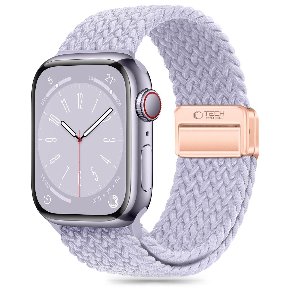 Tech-Protect Nylonmag hihna Apple kellolle 4 / 5 / 6 / 7 / 8 / 9 / SE (38 / 40 / 41 mm) - violetti