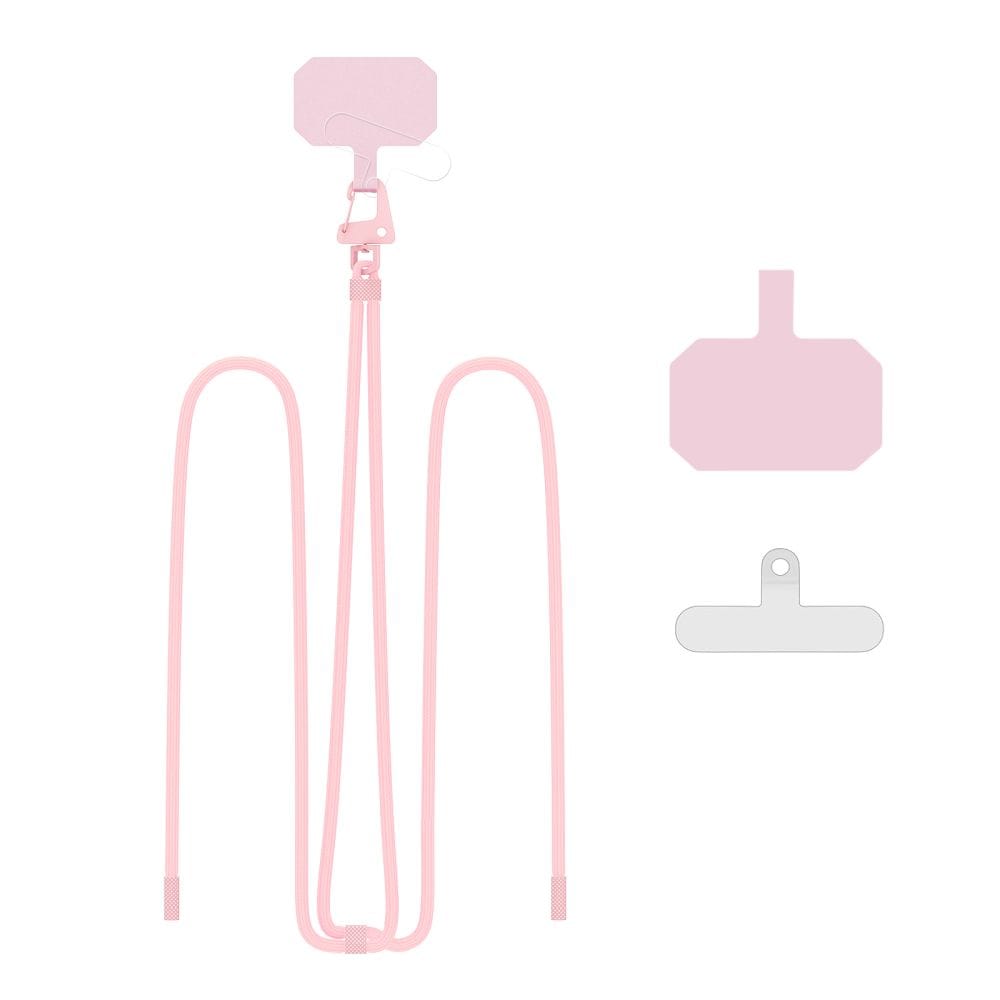 Tech-Protect C5S Rope Crossbody -rannehihna - vaaleanpunainen