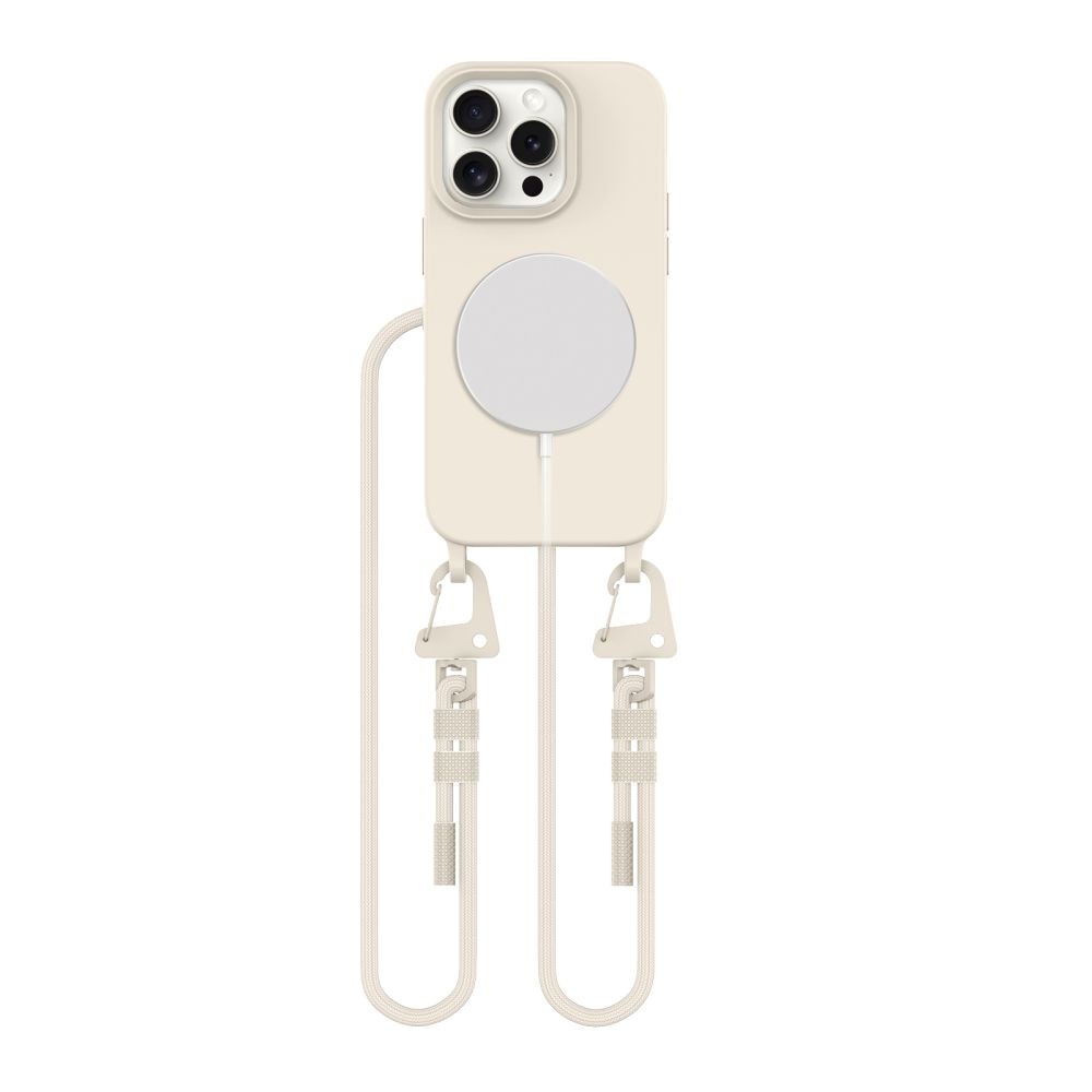 Tech-Protect MagNecklace MagSafe iPhone 15 Pro -kotelo - Beige