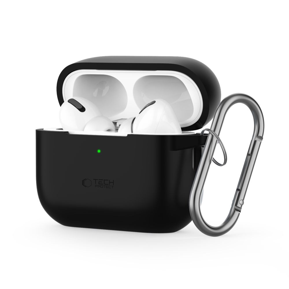 Tech-Protect Silikoni koukku kotelo Apple AirPods Pro 1 / 2 - musta - musta