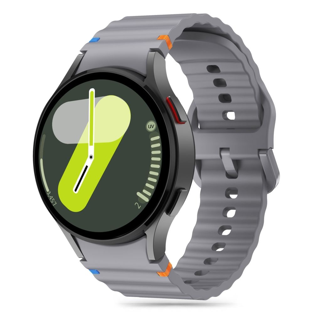 Tech-Protect silikoni urheiluranneke Samsung Galaxy Watch 4/5/5 Pro/6/7/FE - harmaa