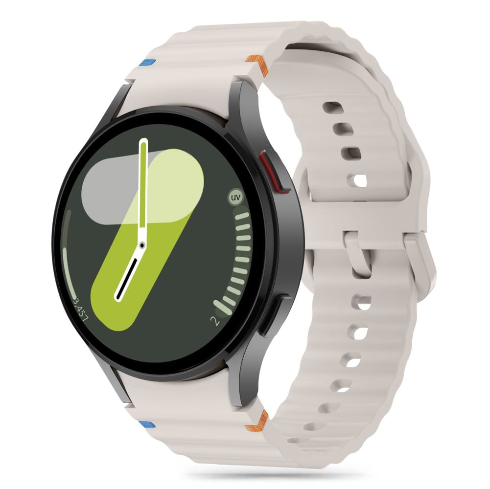 Tech-Protect silikoni urheiluranneke Samsung Galaxy Watch 4 / 5 / 5 Pro / 6 / 7 / FE - Beige