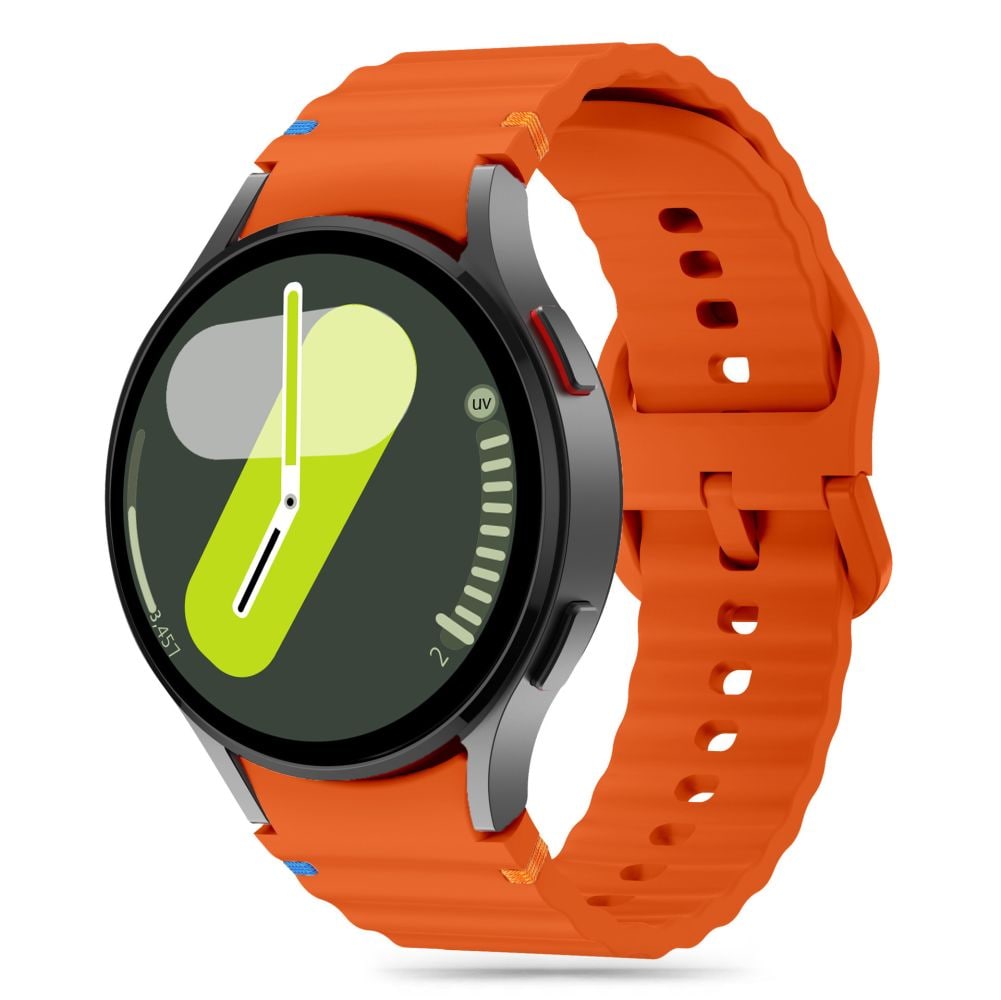 Tech-Protect silikoni urheiluranneke Samsung Galaxy Watch 4 / 5 / 5 Pro / 6 / 7 / FE - oranssi väri