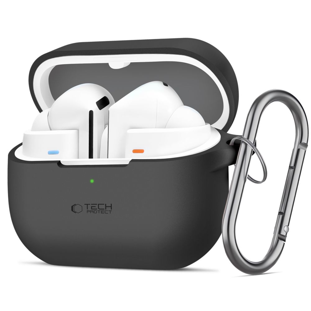Tech-Protect Silikoni koukku kotelo Samsung Galaxy Buds 3 / 3 Pro - musta