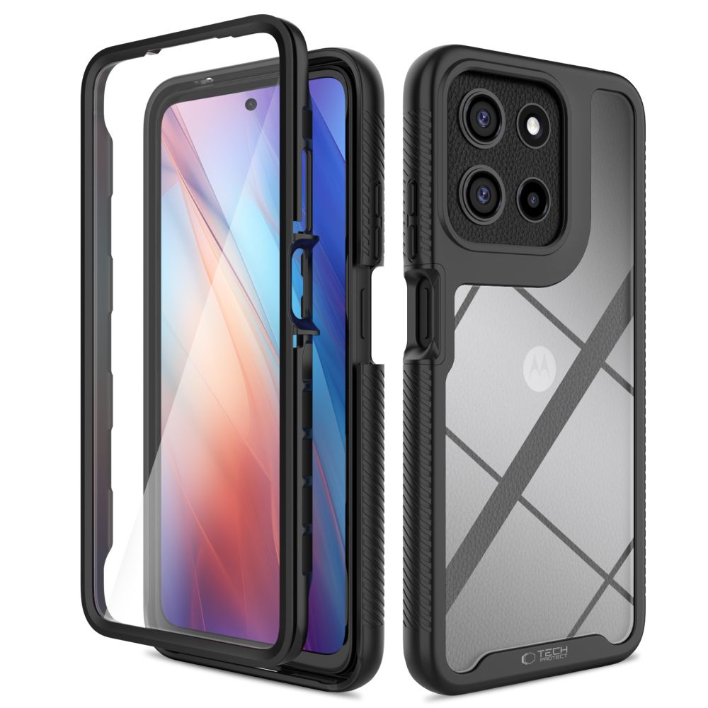 Tech-Protect Defense kotelo Motorola Moto G56 5G:lle - musta