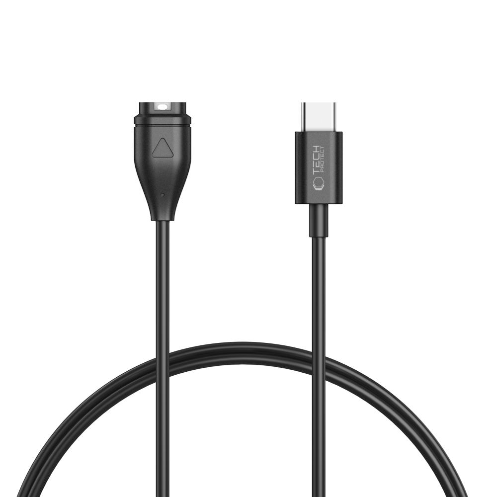 Tech-Protect MC04 UltraBoost USB-C-kaapeli Garmin kellolle 1m - musta