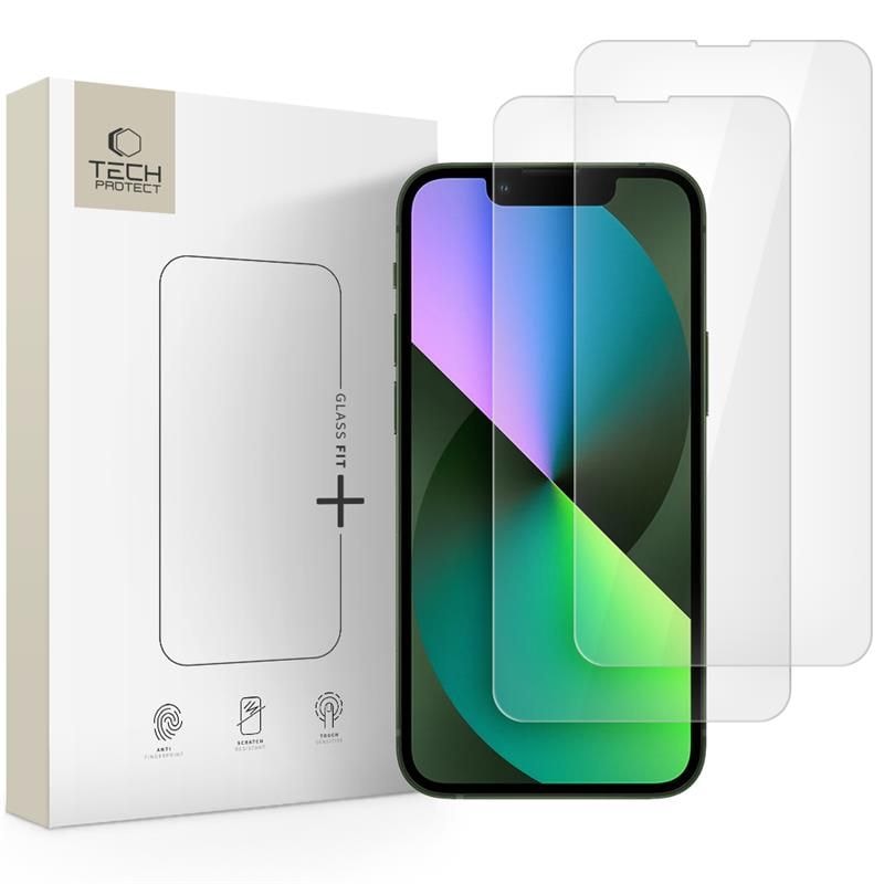 Tech-Protect Glass Fit+ 2-pack karkaistua lasia iPhone 13 mini - läpinäkyvää