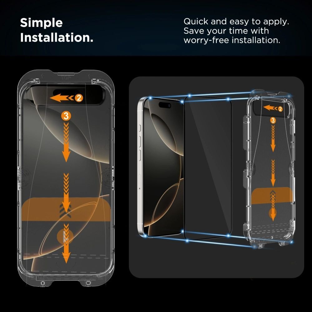 Tech-Protect Quick Set Spy+ -yksityisyyslasi 2-pack iPhone 14 Pro -malliin