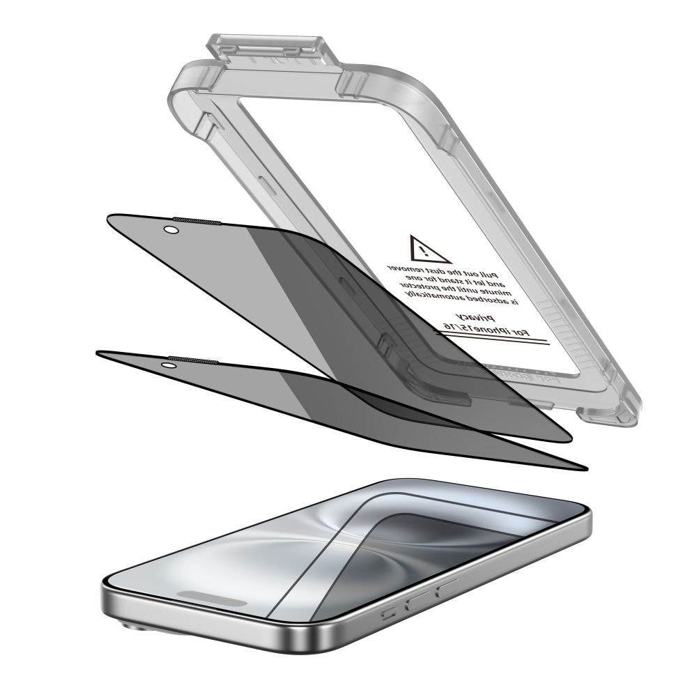 Tech-Protect Quick Set Spy+ Privacy Glass 2-pack hintaan iPhone 15 / 16