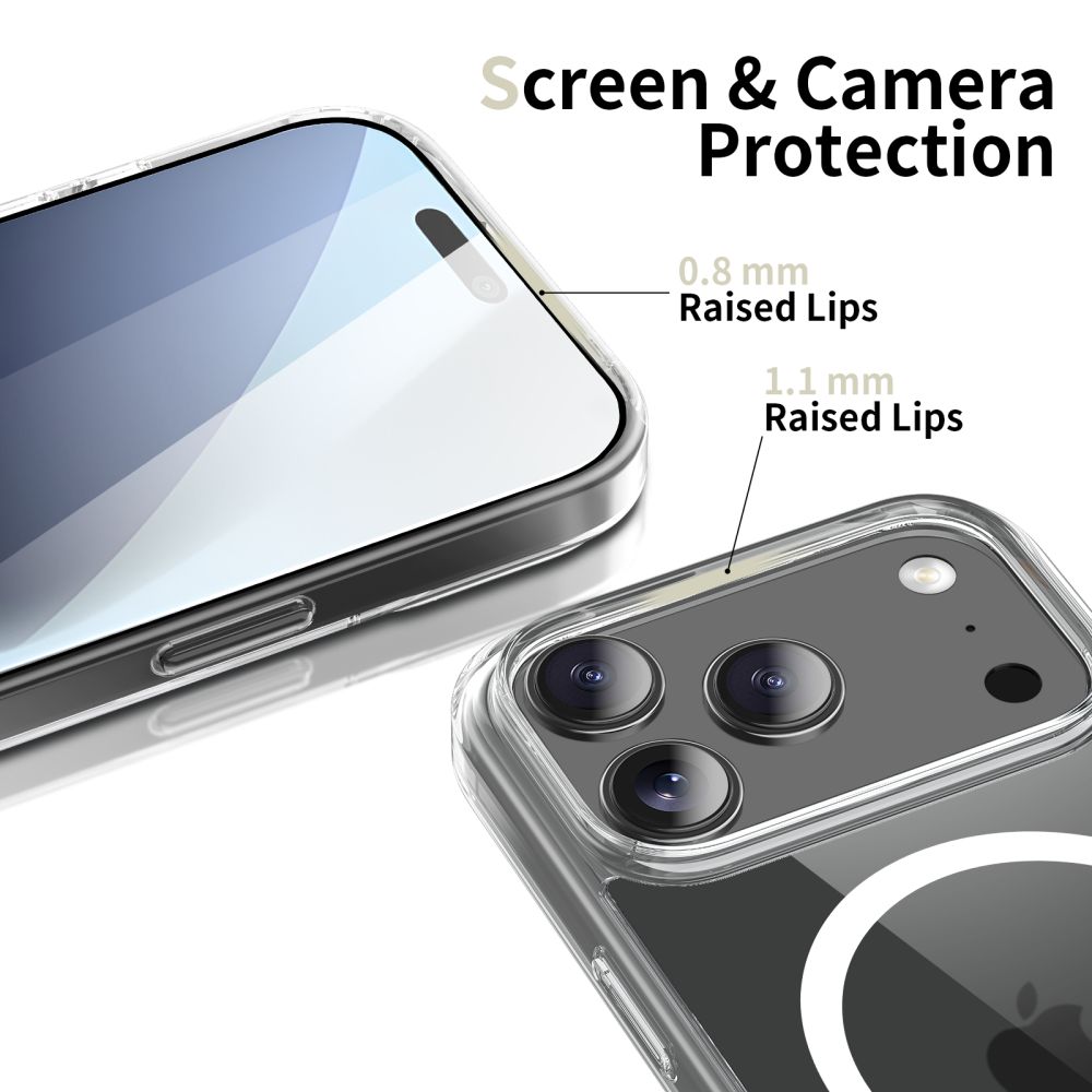 Tech-Protect FlexAir hybridi MagSafe kotelo iPhone 17 Pro:lle - Kirkas