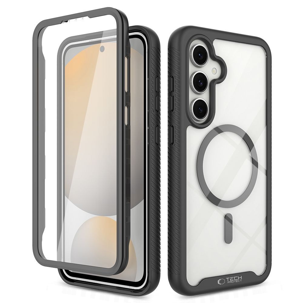 Tech-Protect Defense MagSafe kotelo Samsung Galaxy S25:lle - musta