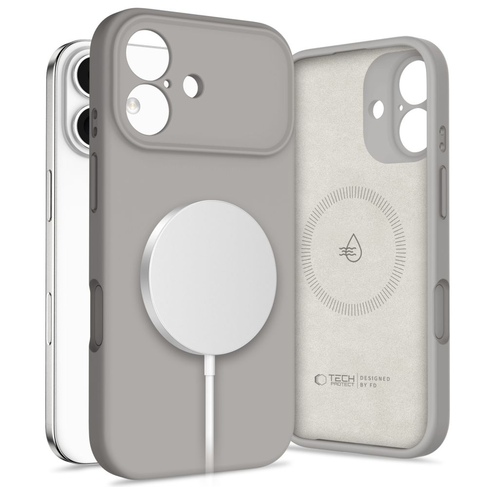 Tech-Protect Silikoni MagSafe Case for iPhone 17 - Harmaa