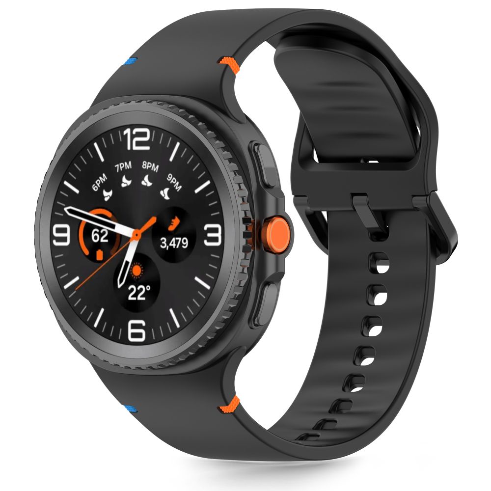 Tech-Protect silikoniranneke Samsung Galaxy Watch 40/44/46 mm:lle - musta