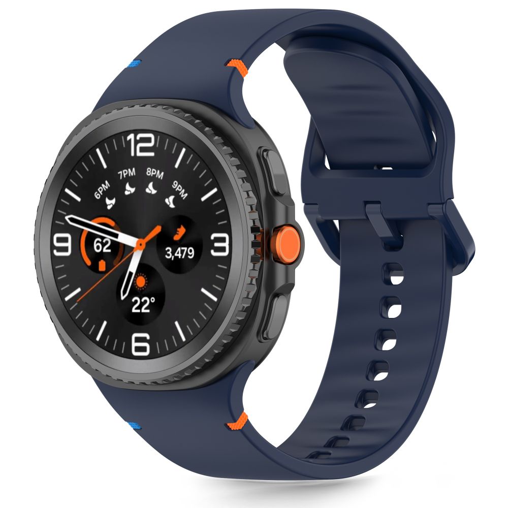 Tech-Protect silikoniranneke Samsung Galaxy Watch 40/44/46 mm:lle - tummansininen - laivastonsininen