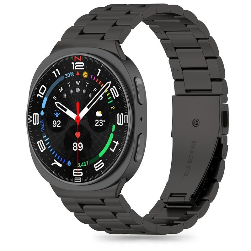 Tech-Protect ruostumattomasta teräksestä valmistettu hihna Samsung Galaxy Watch 40/44/46 mm - musta