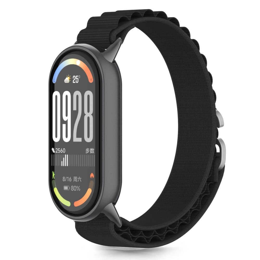Tech-Protect Nylon Pro hihna Xiaomi Smart Band 8 / 9 / 10 / NFC - musta