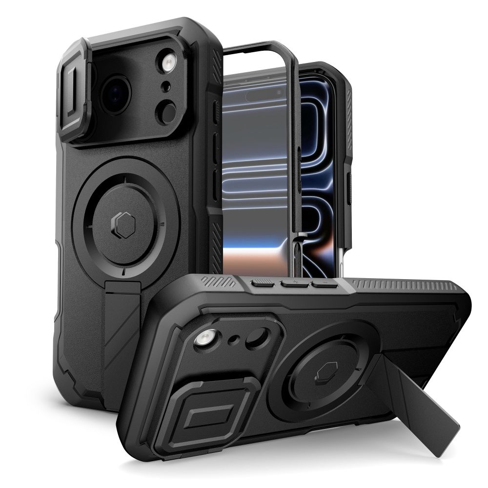 Tech-Protect Kevlar MagSafe -kotelo iPhone 17 Pro Maxille - musta