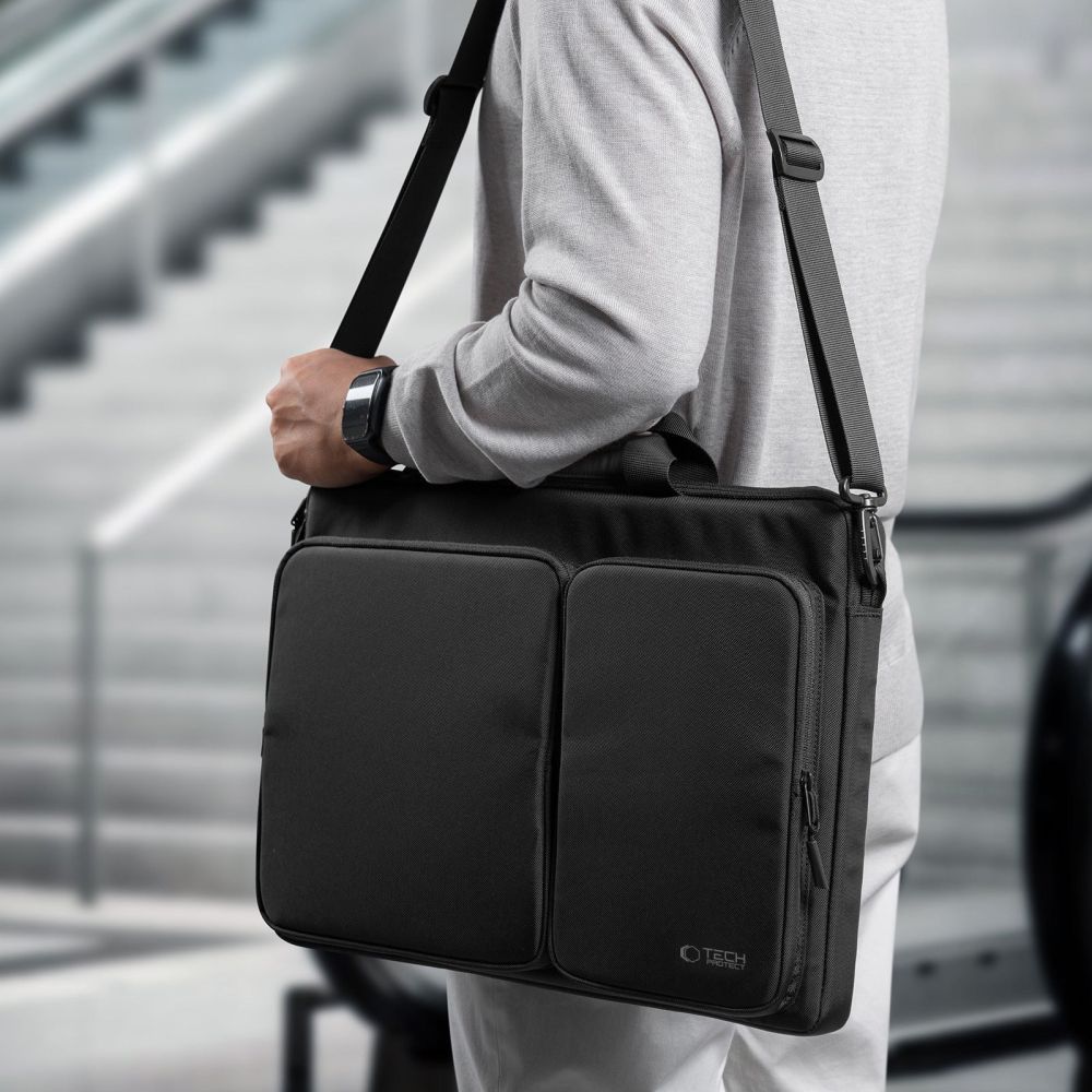Tech-Protect Defender Laukku 17" kannettavalle tietokoneelle - musta