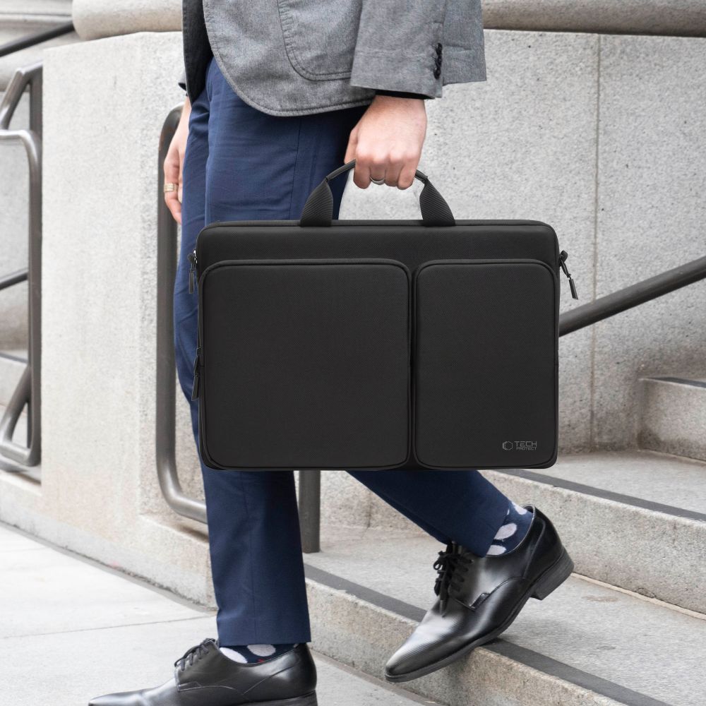 Tech-Protect Defender Laukku 17" kannettavalle tietokoneelle - musta