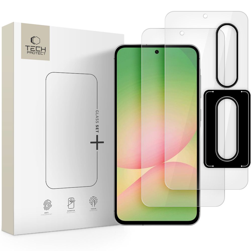 Tech-Protect Glass Set+ karkaistu lasi Samsung Galaxy A36 / A56 5G - läpinäkyvä - läpinäkyvä