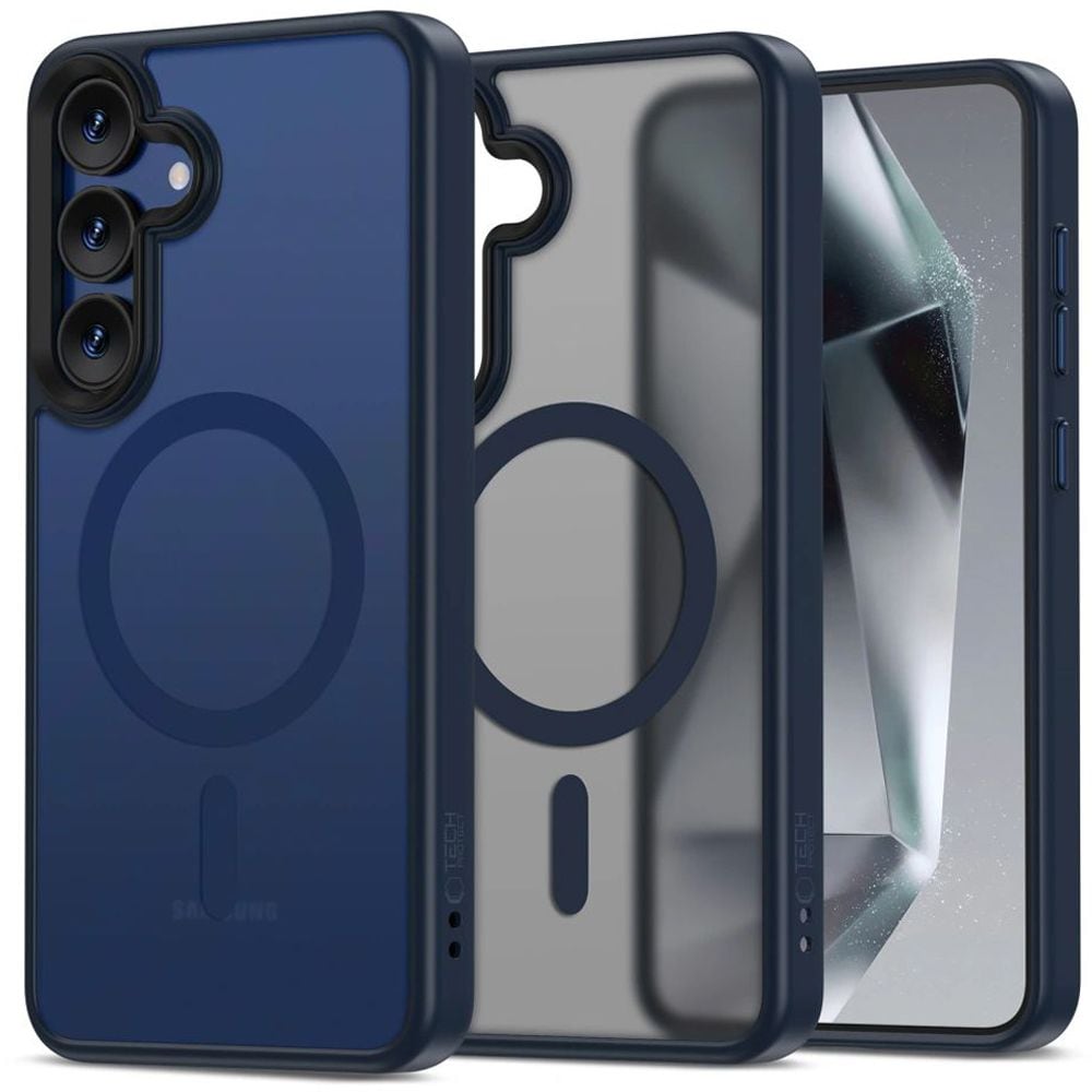 Tech-Protect MagMat MagSafe kotelo Samsung Galaxy S25 - Kirkas sininen