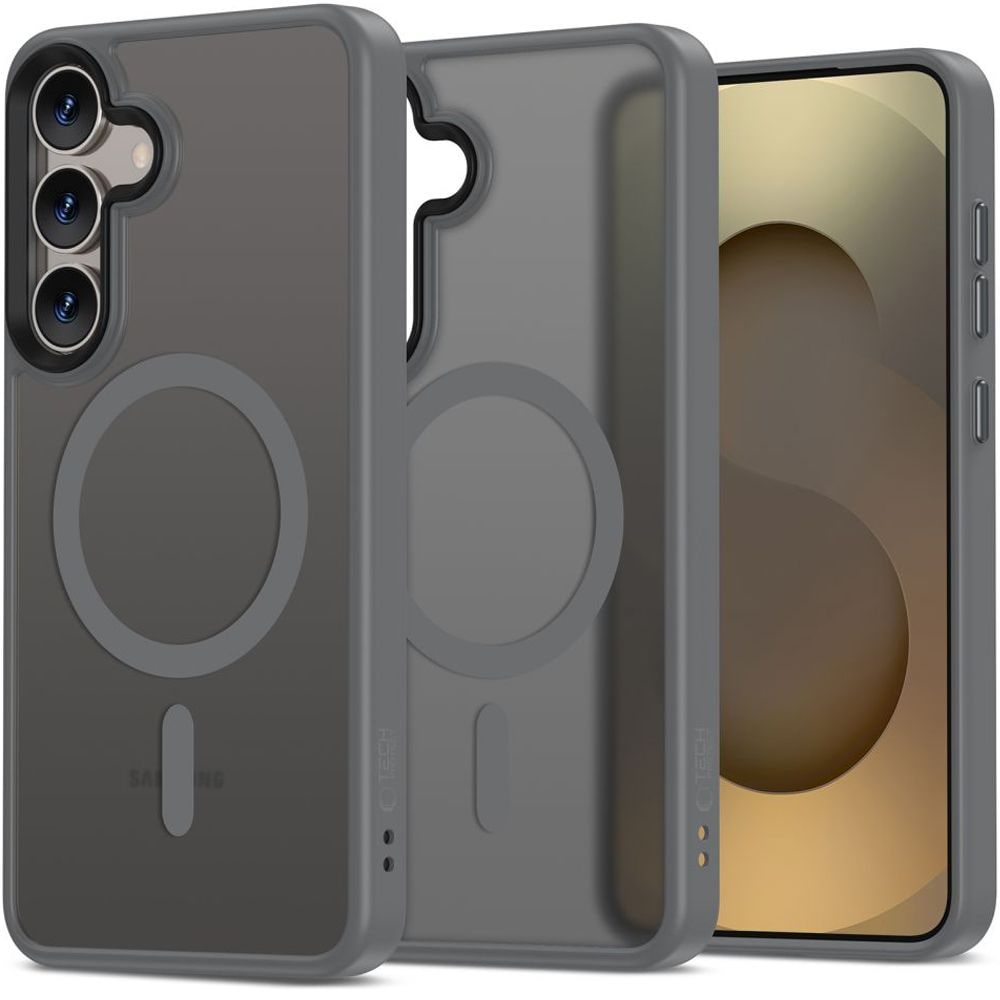 Tech-Protect MagMat MagSafe kotelo Samsung Galaxy S25 - Kirkas harmaa