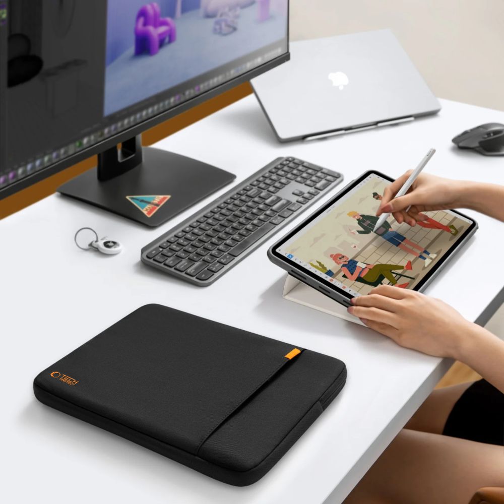 Tech-Protect Defender Kannettavan tietokoneen ja tabletin laukku 11-13" - musta