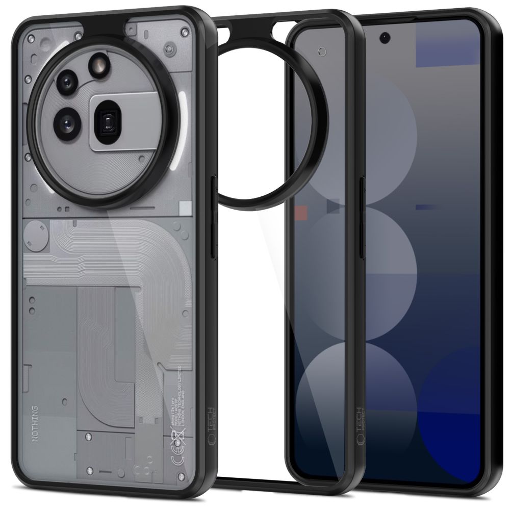 Tech-Protect MagMat kotelo Nothing Puhelin 3A Pro - kirkas/musta - Kirkas/musta