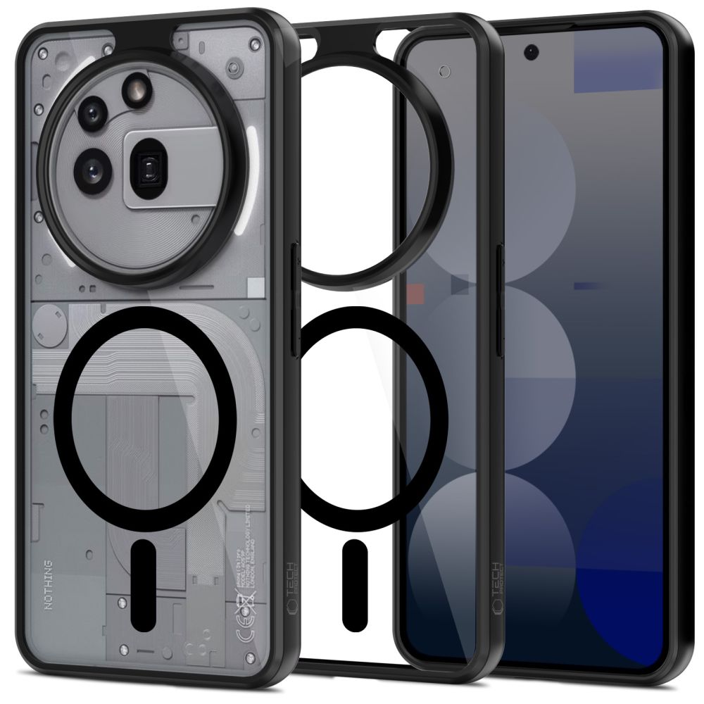 Tech-Protect MagMat MagSafe -kotelo Nothing puhelimelle 3A Pro - Kirkas musta