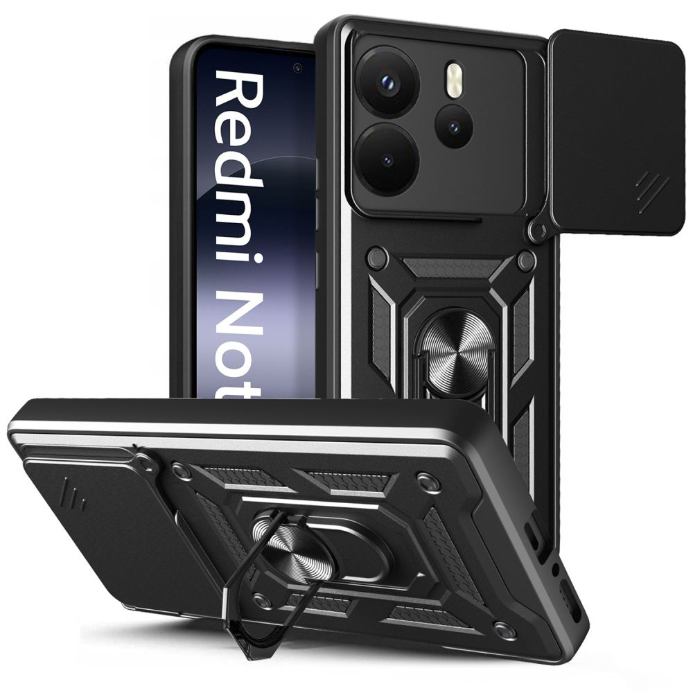 Tech-Protect CamShield Pro kotelo Xiaomi Redmi Note 14 4G / LTE - Matta musta - Mattamusta