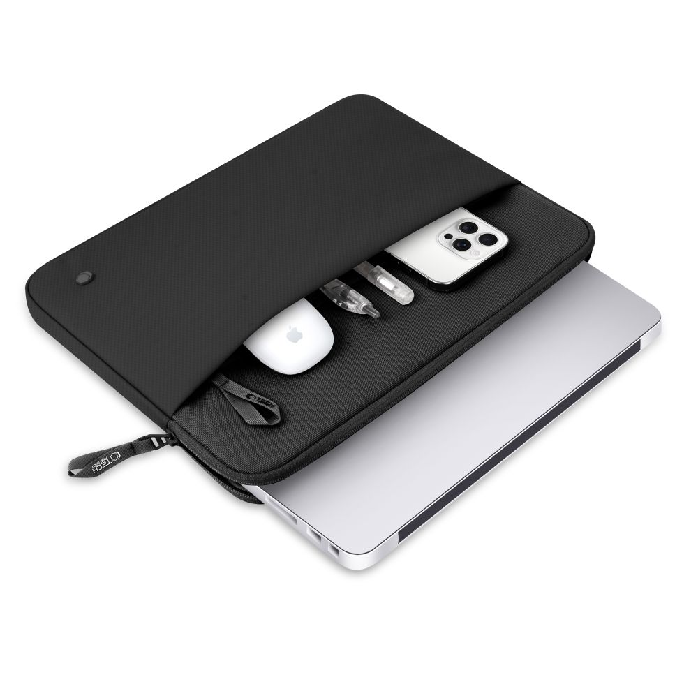 Tech-Protect Sleeve kannettavan tietokoneen laukku 15-16 - Musta