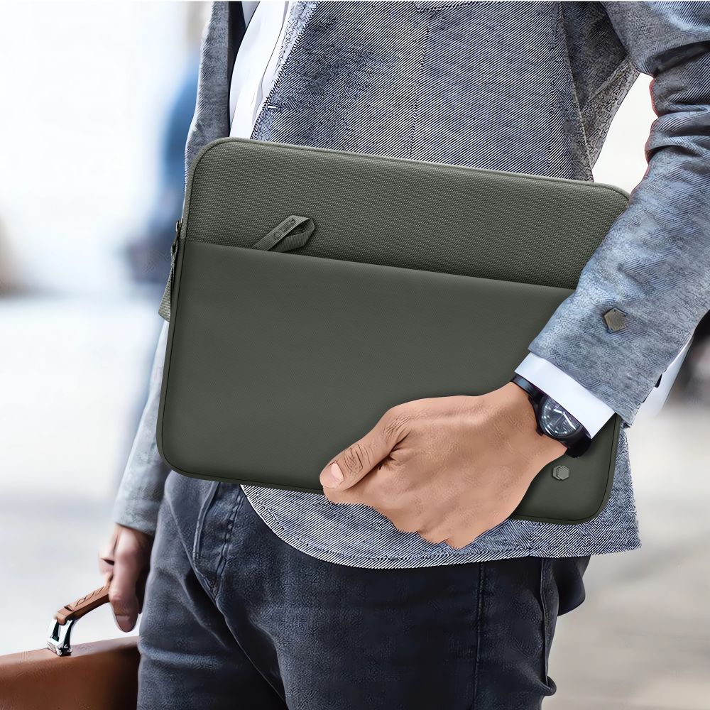 Tech-Protect Sleeve kannettavan tietokoneen laukku 15-16 - vihreä
