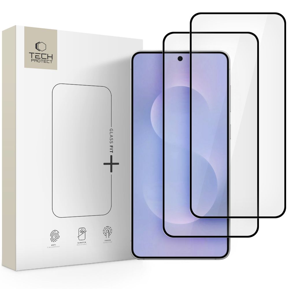 Tech-Protect Glass Fit+ 2-pack karkaistua lasia Samsung Galaxy S25 Edge - läpinäkyvää