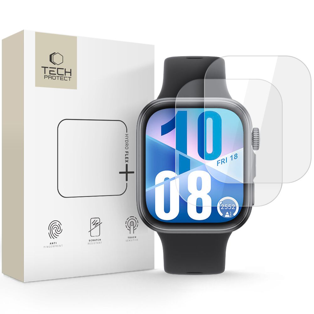 Tech-Protect Hofi Hydro Flex+ 2-pack hydrogeelikalvo Huawei Watch Fit 3/4 - läpinäkyvä