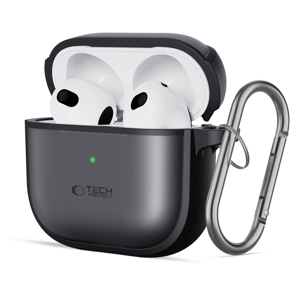 Tech-Protect Slim Hook -kotelo AirPods 4:lle - musta