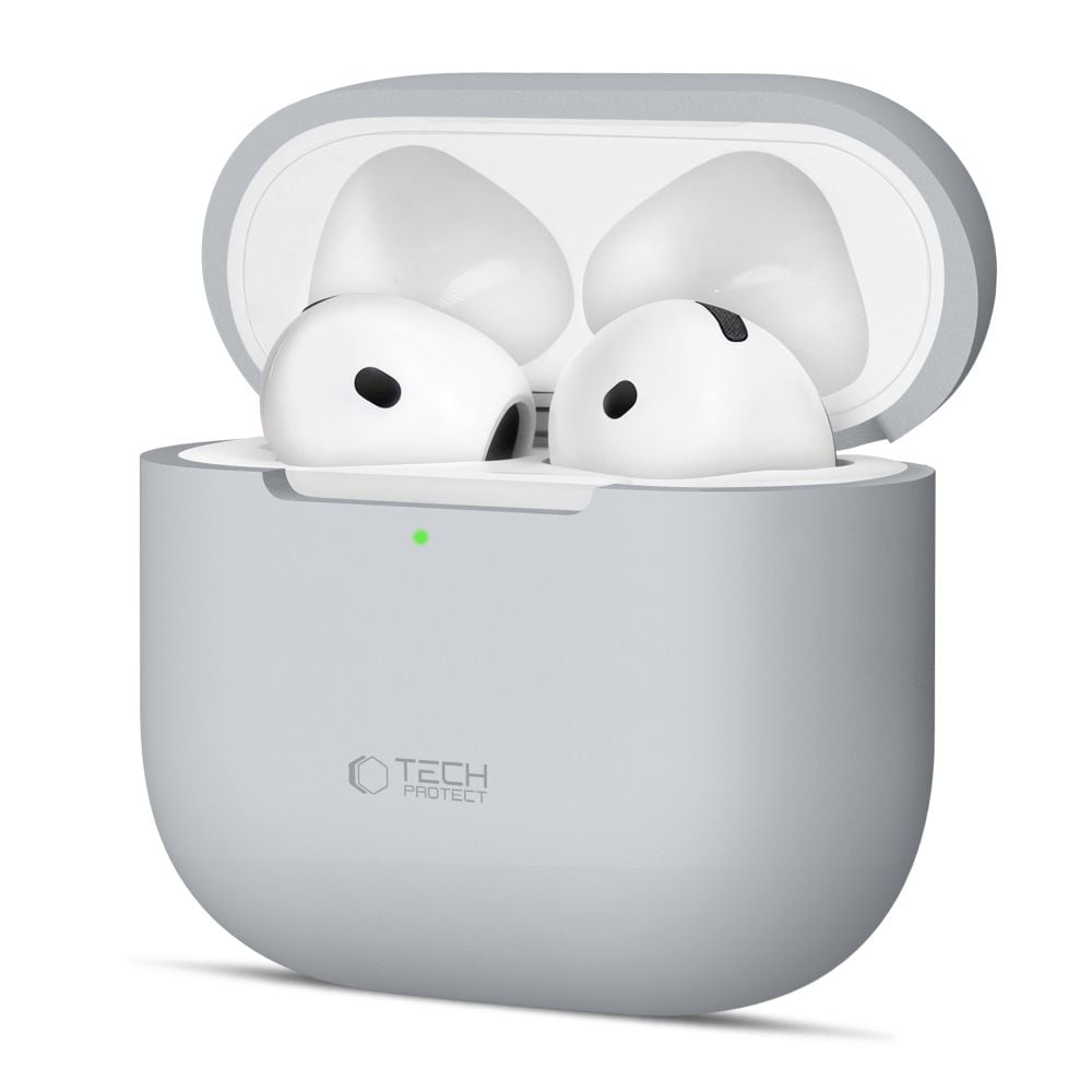 Tech-Protect silikonikotelo Apple AirPods 4:lle - harmaa