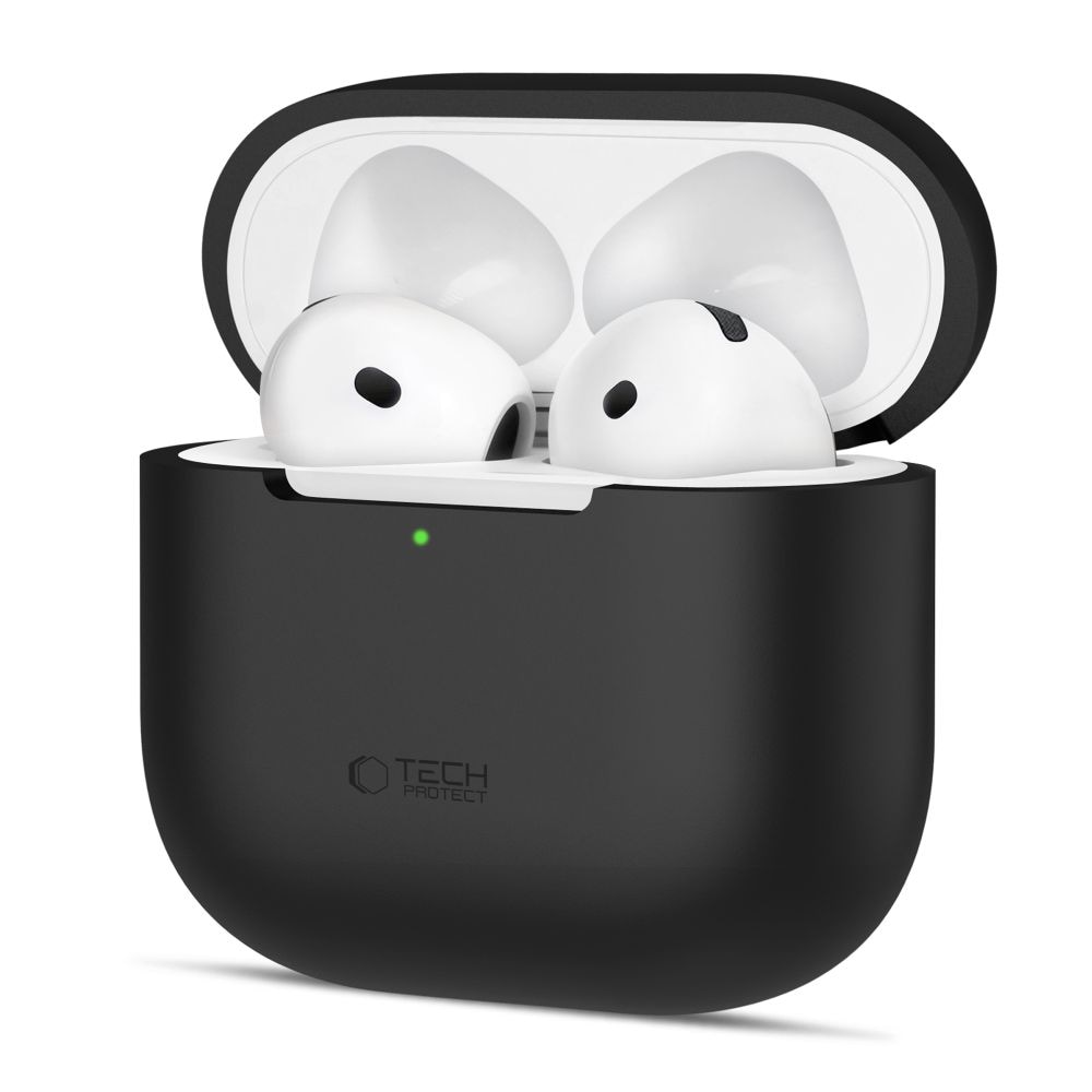Tech-Protect silikonikotelo Apple AirPods 4:lle - musta