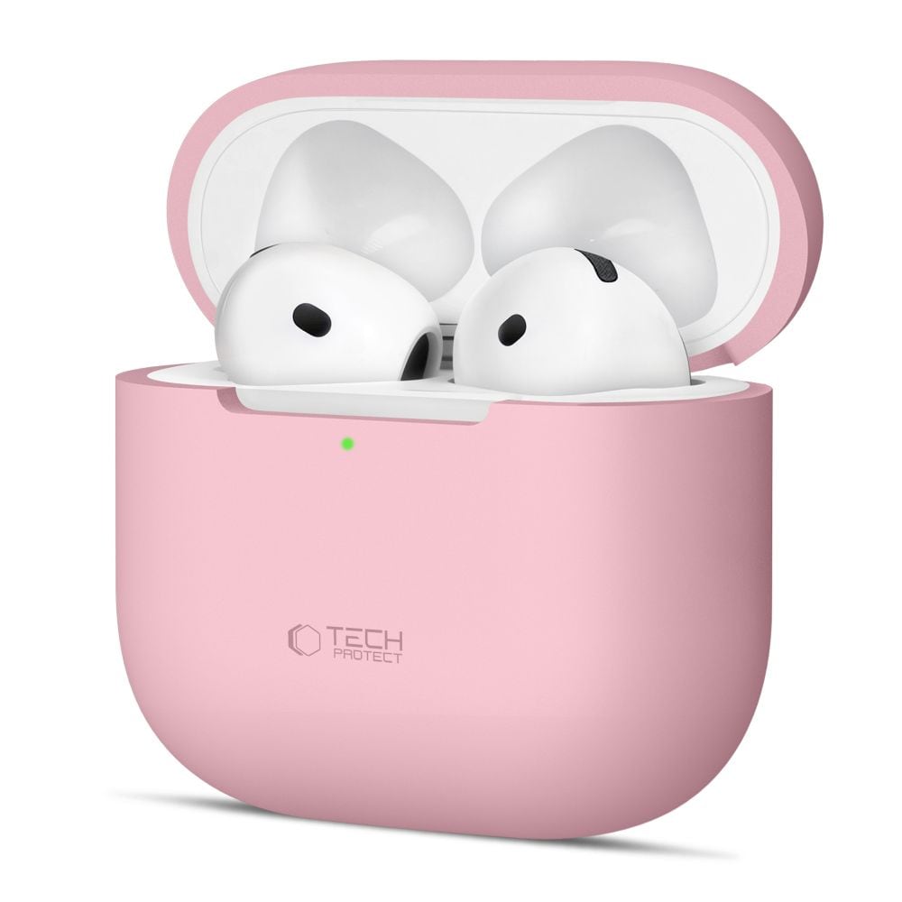Tech-Protect silikonikotelo Apple AirPods 4:lle - vaaleanpunainen