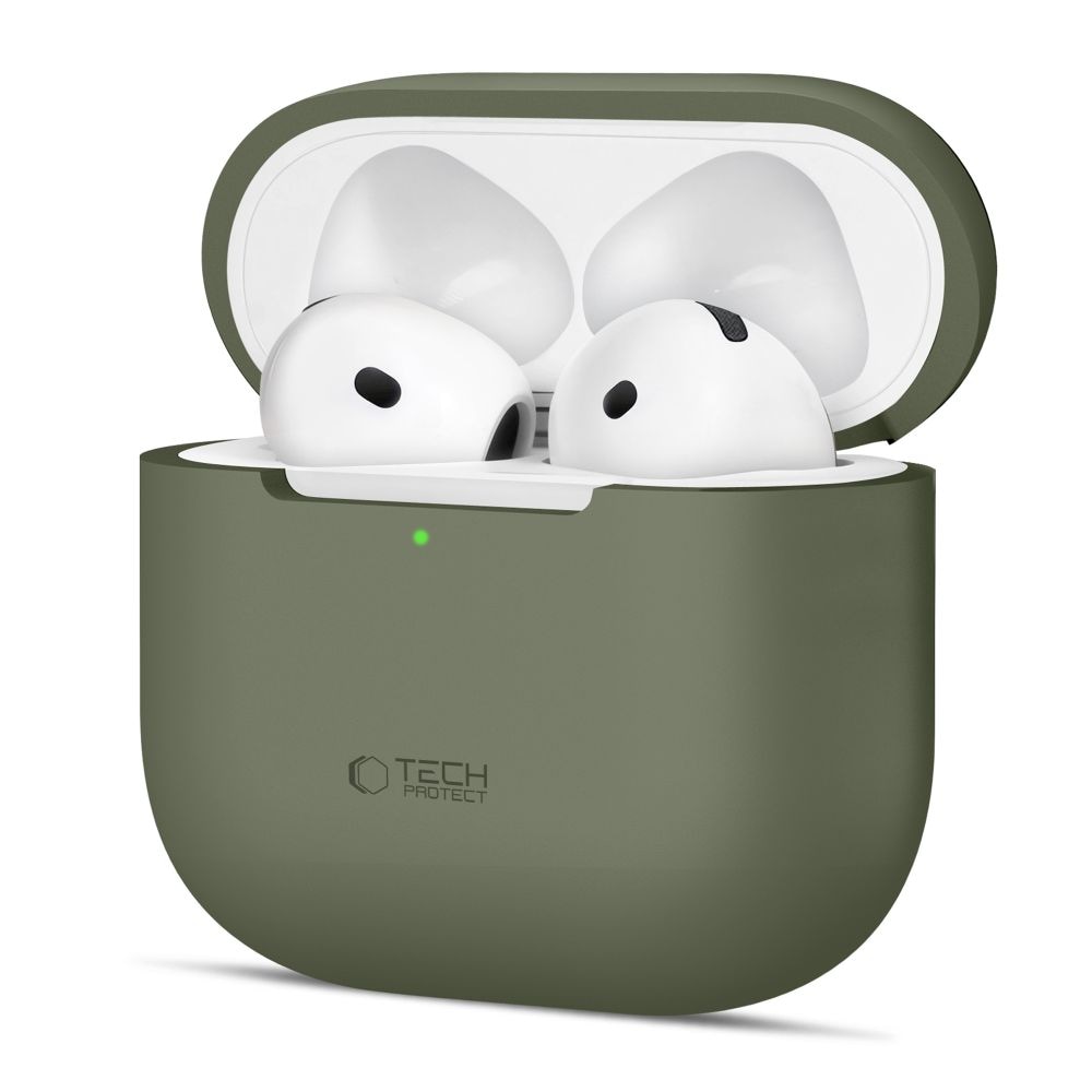 Tech-Protect silikonikotelo Apple AirPods 4:lle - Oliivinvärinen