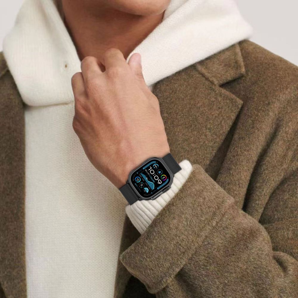 Tech-Protect Milano hihna Apple Watch 6/7/8/9/10/SE/Ultra 1/2 (44/45/46/49 MM) - titaani